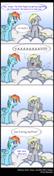 Size: 900x2880 | Tagged: safe, artist:blayaden, derpy hooves, rainbow dash, pegasus, pony, comic, cute, derpabetes, dialogue, female, mare