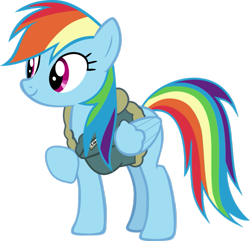 Size: 911x877 | Tagged: safe, alternate version, artist:frownfactory, derpibooru import, rainbow dash, pegasus, pony, top bolt, simple background, solo, transparent background, vector