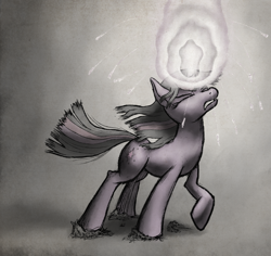 Size: 1280x1210 | Tagged: safe, artist:chromaskunk, derpibooru import, twilight sparkle, magic, solo, struggling