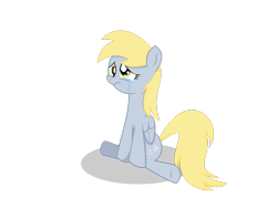 Size: 640x480 | Tagged: safe, artist:burnt-sprinkles, derpy hooves, pegasus, pony, crying, female, mare, sad, sitting, solo