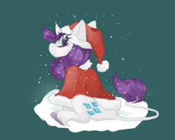 Size: 1280x1024 | Tagged: safe, artist:sleighfax, rarity, pony, unicorn, clothes, snow, snowfall, solo