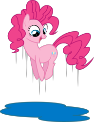 Size: 3868x5000 | Tagged: safe, artist:apony4u, pinkie pie, earth pony, pony, absurd resolution, jumping, portal (valve), portal 2, simple background, solo, transparent background