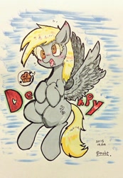 Size: 707x1024 | Tagged: safe, artist:doubt, derpy hooves, pegasus, pony, female, mare, solo