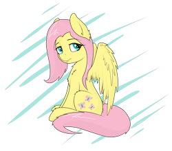 Size: 4186x3683 | Tagged: safe, artist:strachattack, fluttershy, pegasus, pony, chest fluff, fluffy, solo