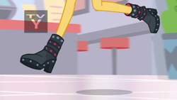 Size: 1280x720 | Tagged: safe, screencap, sunset shimmer, a fine line, better together, equestria girls, close-up, clothes, legs, pictures of legs, shoes, solo, tv-y