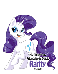 Size: 600x760 | Tagged: safe, artist:yoonny92, rarity, pony, unicorn, female, horn, mare, solo, white coat