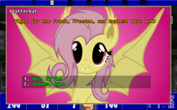 Size: 1020x637 | Tagged: safe, edit, fluttershy, bat pony, pony, cute, doom wad, flutterbat, obligatory pony, samsara, shyabetes, solo, strife, vector, wide eyes