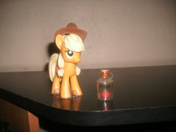 Size: 2048x1536 | Tagged: safe, applejack, earth pony, pony, cider, female, hat, mare, toy