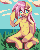 Size: 40x50 | Tagged: safe, artist:friendlyfirefox, fluttershy, anthro, lowres, pixel art, solo, sprite