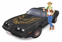 Size: 2048x1401 | Tagged: safe, artist:mozgan, applejack, human, car, humanized, pontiac, pontiac firebird, pontiac trans am, smokey and the bandit