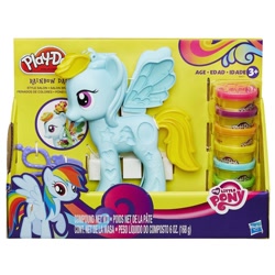 Size: 1500x1500 | Tagged: safe, derpibooru import, rainbow dash, pegasus, pony, play-doh, solo, toy