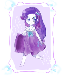 Size: 416x500 | Tagged: safe, artist:pan, rarity, equestria girls, chibi, clothes, cute, female, nightgown, pixiv, raribetes, solo