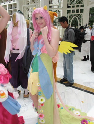 Size: 487x640 | Tagged: safe, artist:flying-fox, artist:koi-ishly, fluttershy, human, cosplay, irl, irl human, photo