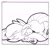 Size: 1089x1000 | Tagged: safe, artist:abronyaccount, angel bunny, fluttershy, pegasus, pony, monochrome, sleeping