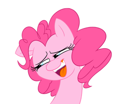 Size: 803x677 | Tagged: safe, artist:mickeymonster, pinkie pie, earth pony, pony, faic, i see what you did there, reaction image, simple background, solo, transparent background