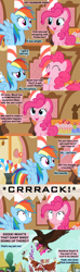 Size: 1120x3780 | Tagged: safe, artist:beavernator, derpibooru import, pinkie pie, rainbow dash, bird, earth pony, pegasus, pony, roc, comic, pun, sugarcube corner, that friggen roc