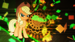 Size: 2560x1440 | Tagged: safe, artist:game-beatx14, artist:stabzor, applejack, earth pony, pony, solo, wallpaper