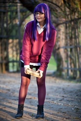 Size: 800x1200 | Tagged: safe, derpibooru import, twilight sparkle, human, clothes, cosplay, irl, irl human, pantyhose, photo, solo