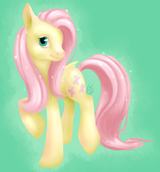 Size: 1024x1100 | Tagged: safe, artist:ghostlyscissors, fluttershy, pegasus, pony, female, mare, pink mane, solo, yellow coat