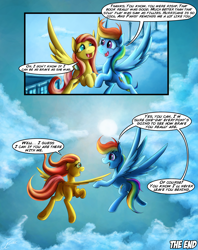 Size: 1935x2449 | Tagged: safe, artist:jamescorck, derpibooru import, fluttershy, rainbow dash, pegasus, pony, comic:i will never leave you, comic, female, filly, filly fluttershy, filly rainbow dash, flying, younger