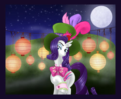 Size: 2200x1800 | Tagged: safe, artist:jessami, rarity, pony, unicorn, female, hat, horn, mare, purple mane, solo, white coat