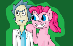 Size: 1356x852 | Tagged: safe, artist:mojo1985, pinkie pie, earth pony, pony, 1000 hours in ms paint, rick and morty, rick sanchez