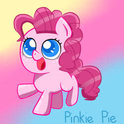 Size: 708x708 | Tagged: safe, artist:felixpheonix66, pinkie pie, earth pony, pony, cute, diapinkes, open mouth, smiling, solo, younger