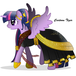 Size: 2200x2200 | Tagged: safe, artist:cartoontiger, derpibooru import, twilight sparkle, twilight sparkle (alicorn), alicorn, pony, clothes, dress, female, mare, solo