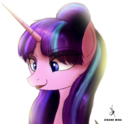 Size: 720x720 | Tagged: safe, artist:zidanemina, starlight glimmer, pony, unicorn, female, mare, open mouth, solo