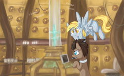 Size: 1018x621 | Tagged: safe, artist:buljong, derpy hooves, doctor whooves, pony, ask, ask doctor whooves, male, stallion, tardis, tumblr