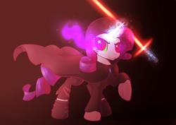 Size: 3504x2480 | Tagged: safe, artist:dangercloseart, artist:novabytes, rarity, pony, unicorn, collaboration, crossguard lightsaber, crossover, dark magic, knights of ren, kylo ren, lightsaber, magic, sith, sithity, sombra eyes, star wars, star wars: the force awakens, weapon