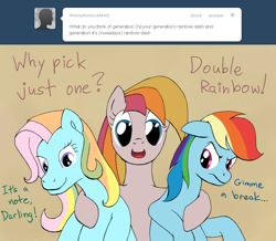 Size: 1000x873 | Tagged: safe, artist:ambrosebuttercrust, derpibooru import, rainbow dash, rainbow dash (g3), toola roola, g3, ask, ask toola roola, generational ponidox, tumblr