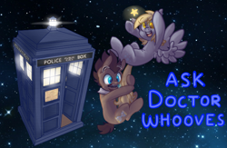 Size: 628x410 | Tagged: safe, artist:buljong, derpy hooves, doctor whooves, pony, ask, ask doctor whooves, male, stallion, tardis, tumblr