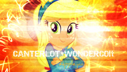 Size: 1024x576 | Tagged: safe, artist:mumble76, applejack, equestria girls, solo, wallpaper