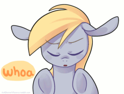 Size: 1007x764 | Tagged: safe, artist:buljong, derpy hooves, pegasus, pony, animated, ask, ask doctor whooves, female, hold on, mare, reaction image, solo, tumblr