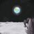 Size: 1500x1500 | Tagged: safe, artist:yeendip, pinkie pie, earth pony, pony, grayscale, here on the moon, monochrome, moon, music, neo noir, partial color, space