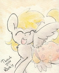 Size: 690x854 | Tagged: safe, artist:slightlyshade, derpy hooves, pegasus, pony, clothes, dress, female, mare, solo, traditional art