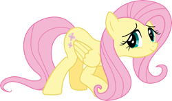 Size: 5474x3228 | Tagged: safe, artist:jackspade2012, fluttershy, pegasus, pony, simple background, solo, transparent background, vector