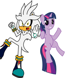 Size: 5773x6899 | Tagged: safe, artist:ardonsword, derpibooru import, twilight sparkle, absurd resolution, crossover, silver the hedgehog, sonic the hedgehog (series)