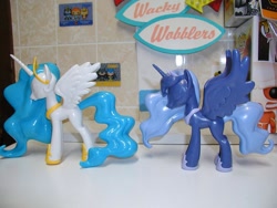 Size: 1024x768 | Tagged: safe, princess celestia, princess luna, twilight sparkle, funko, irl, photo, prototype, toy