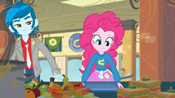 Size: 1366x768 | Tagged: safe, screencap, pinkie pie, equestria girls, background human, cafeteria