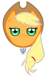 Size: 690x1158 | Tagged: safe, artist:phoenixcrash, applejack, earth pony, pony, female, head, mare, solo