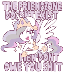 Size: 532x600 | Tagged: safe, artist:nekozneko, edit, princess celestia, alicorn, pony, drama bait, female, friendzone, mare, mouthpiece, op is a cuck, op is trying to start shit, simple background, solo, transparent background, vulgar