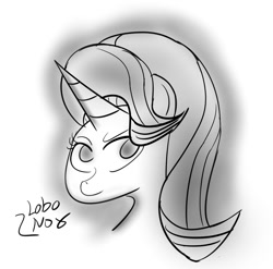 Size: 1104x1090 | Tagged: safe, artist:lobonox1313, starlight glimmer, unicorn, simple background, sketch