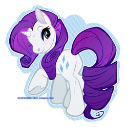 Size: 750x747 | Tagged: safe, artist:stripesandteeth, rarity, pony, unicorn, female, horn, mare, solo, white coat