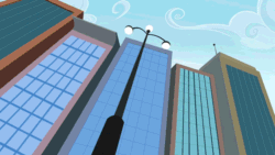Size: 576x324 | Tagged: safe, artist:tengami, edit, edited screencap, screencap, rarity, pony, unicorn, rarity takes manehattan, animated, bridge, city, cityscape, crystaller building, extreme speed animation, female, funny, i must go, lamppost, manehattan, mare, raricopter, solo, spinning, wat, youtube link