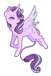 Size: 1800x2700 | Tagged: safe, artist:bunsiebox, starlight glimmer, alicorn, classical unicorn, pony, alicornified, cloven hooves, colored hooves, crying, female, flying, leonine tail, mare, race swap, simple background, solo, starlicorn, transparent background, xk-class end-of-the-world scenario