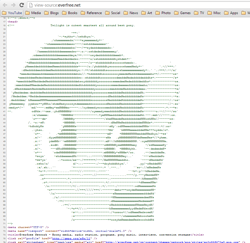 Size: 870x845 | Tagged: safe, derpibooru import, twilight sparkle, ascii, css, html