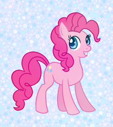 Size: 700x789 | Tagged: safe, artist:tessiursa, pinkie pie, earth pony, pony, female, mare, pink coat, pink mane, simple background, solo
