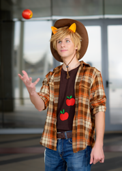 Size: 1024x1434 | Tagged: safe, artist:kyo-kun90, applejack, applejack (male), human, cosplay, irl, irl human, photo, rule 63, solo